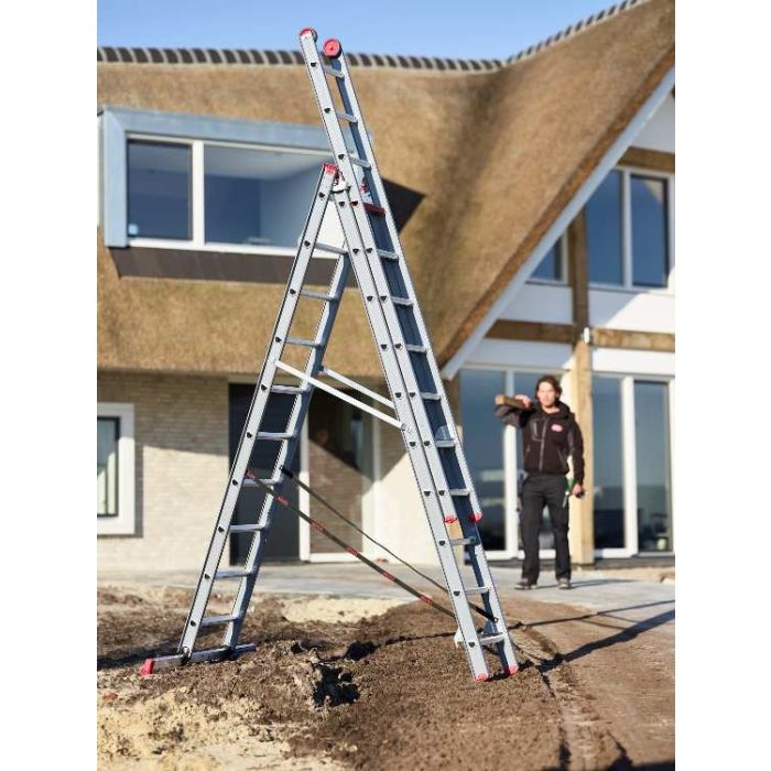 Altrex Atlantis driedubbele ladder gecoat 3x10 treden